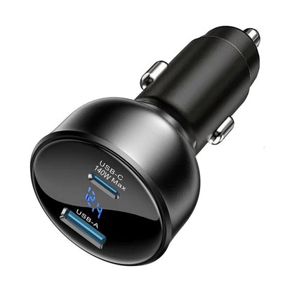 Super Fast PD165W Car Charger Set Cigarette Lighter Fast Charger for Android Laptops MacBook iPad iPhone Samsung Xiaomi Huawei