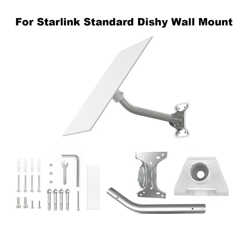 For StarLink Gen 3 Roof Wall Mounted Kits Straight For Starlink Standard Dishy Wall Mount Roof Adapter Holder Adjustable