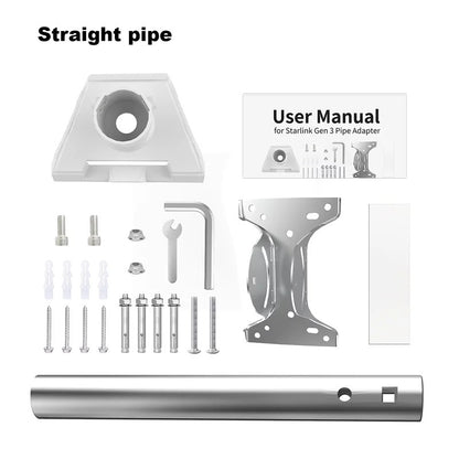 For StarLink Gen 3 Roof Wall Mounted Kits Straight For Starlink Standard Dishy Wall Mount Roof Adapter Holder Adjustable