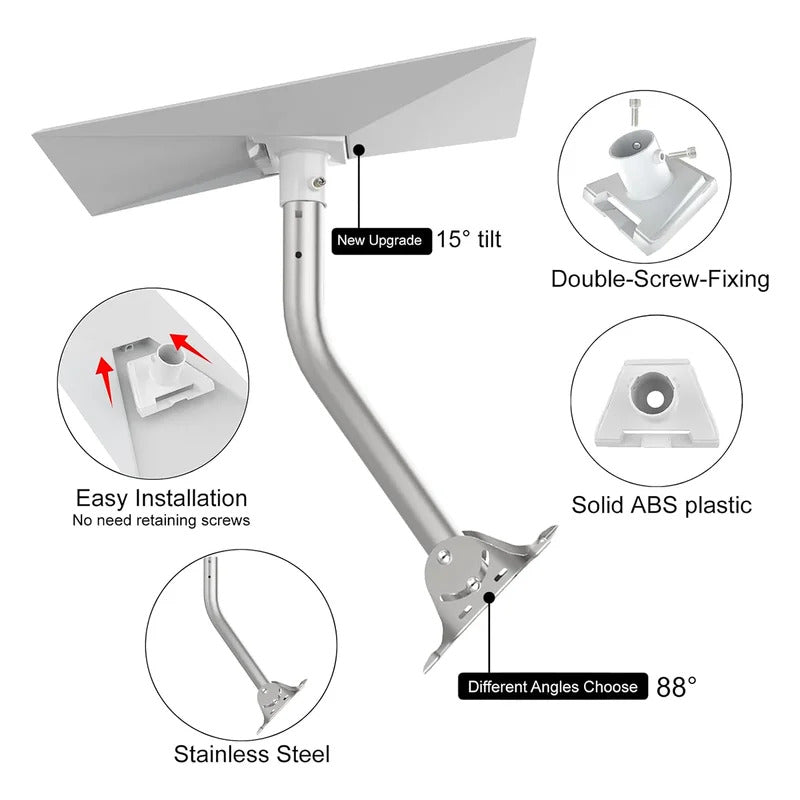 For StarLink Gen 3 Roof Wall Mounted Kits Straight For Starlink Standard Dishy Wall Mount Roof Adapter Holder Adjustable