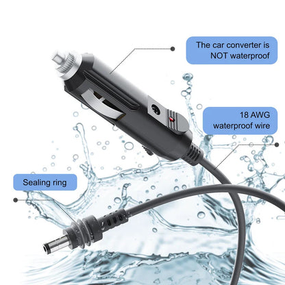 StarLink Mini Cable Car Charger To DC Power Cable SPX MINI Cord Direct to Cigarette 12V-24V Adapter DC Male to Lighter 18AWG